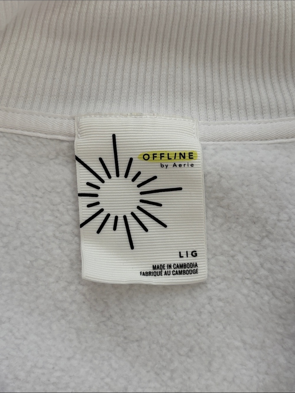 OFFLINE BY AERIE 1/4 ZIP PULLOVER SWEATSHIRT - Picture 5 of 6